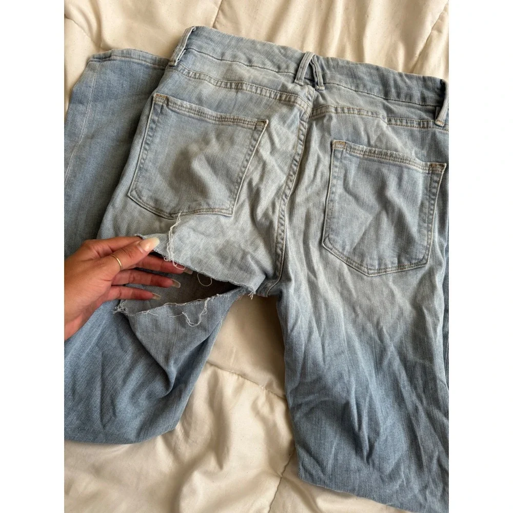 Good American Women's Blue‎ Good Legs Ripped Distressed Skinny Jeans Size 26